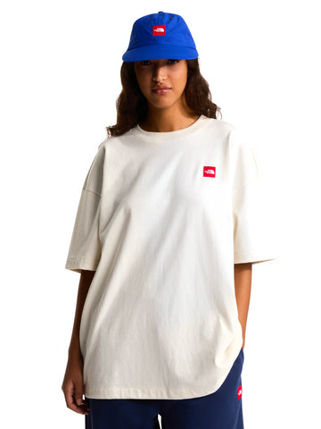 The North Face TNF Red Box S/S Tee - T-Shirt Uomo - White Dune