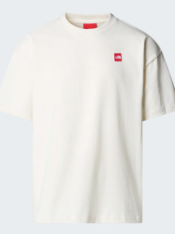 The North Face TNF Red Box S/S Tee - T-Shirt Uomo - White Dune