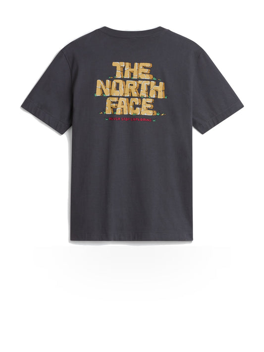 The North Face Stone Logo Rlx Ss Tee - T-Shirt Uomo - Grigio Antracite