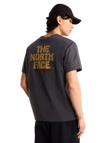 The North Face Stone Logo Rlx Ss Tee - T-Shirt Uomo - Grigio Antracite