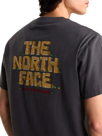 The North Face Stone Logo Rlx Ss Tee - T-Shirt Uomo - Grigio Antracite