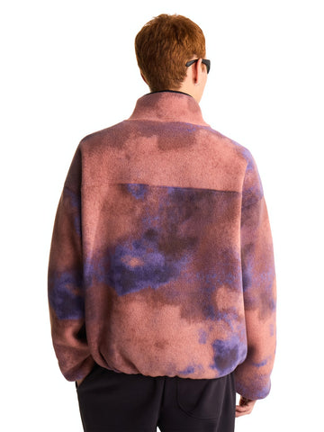 The North Face Tnf Red Box Printed 1/2 Zip Fleece - Felpe Uomo - Grounded Plum