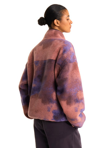 The North Face Tnf Red Box Printed 1/2 Zip Fleece - Felpe Uomo - Grounded Plum
