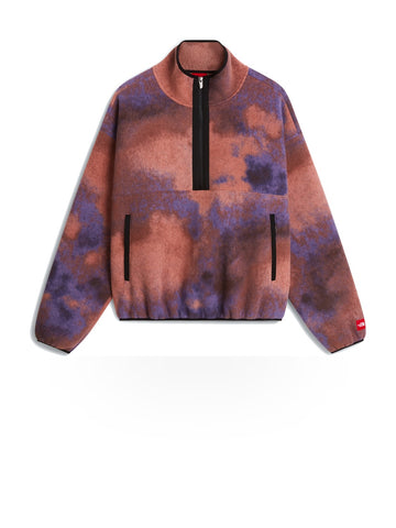 The North Face Tnf Red Box Printed 1/2 Zip Fleece - Felpe Uomo - Grounded Plum