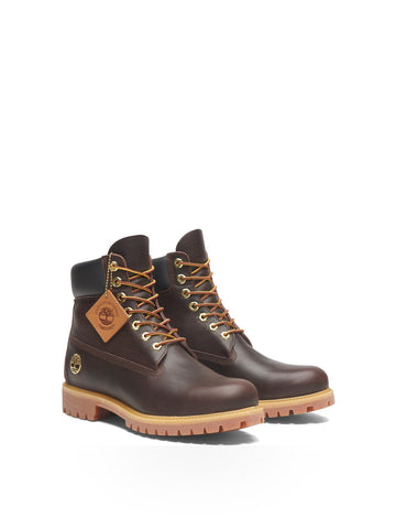 Timberland Prem 6 In Lace Waterproof Bo - Anfibi Uomo - Dk Brn Fg W Blk