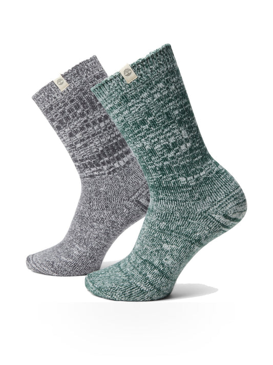 Timberland 2 Pack Cozy Crew Sock - Calzini Uomo - Grigio
