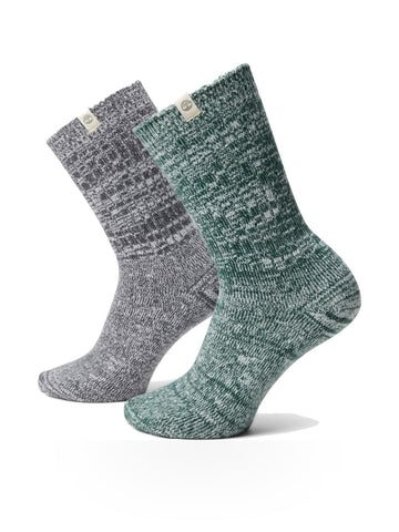 Timberland 2 Pack Cozy Crew Sock - Calzini Uomo - Grigio