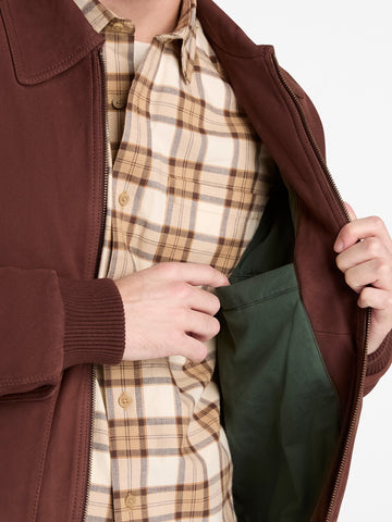 Timberland Leather Bomber - Capospalla Uomo - Chicory Coffee