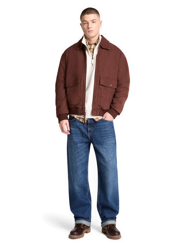 Timberland Leather Bomber - Capospalla Uomo - Chicory Coffee