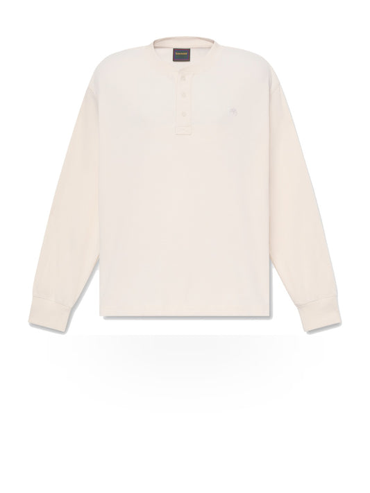 Timberland Wharf River Waffle Henley Ls Polo - T-Shirt Uomo - Bianco