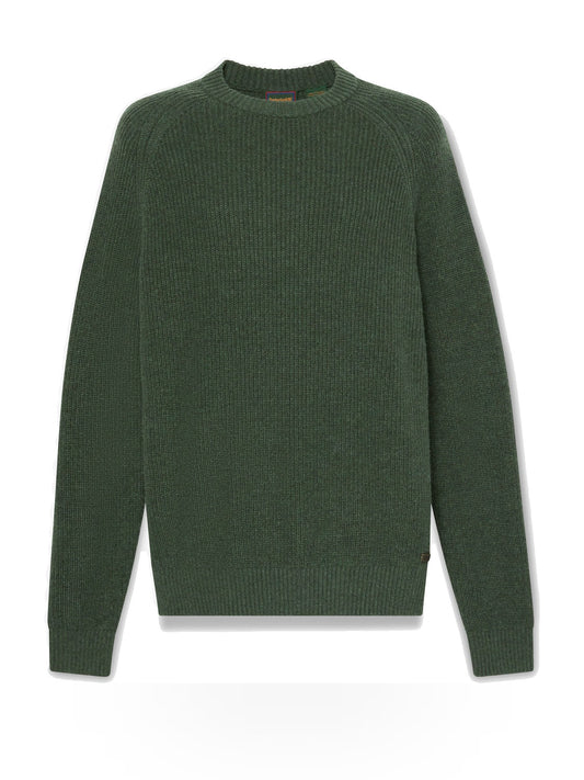 Timberland Cotton Blend Raglan Sleeve Crewneck - Maglieria Uomo - Sycamore Heather