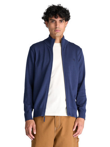 Timberland Williams River Full Zip Sweater - Maglieria Uomo - Naval Academy