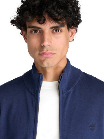 Timberland Williams River Full Zip Sweater - Maglieria Uomo - Naval Academy