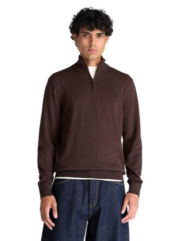 Timberland Williams River Quarter Zip Sweater - Maglieria Uomo - Mole Heather