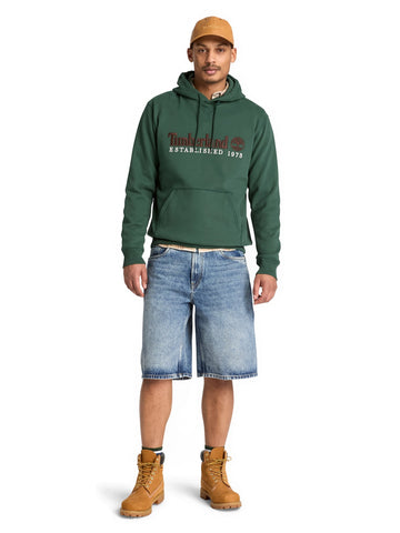 Timberland Established 1973 Embroidered Logo Bb Hoodie - Felpe Uomo - Verde
