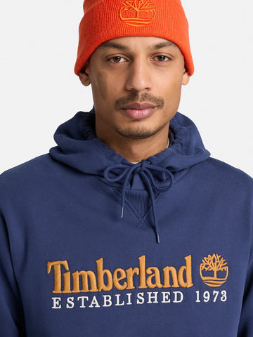 Timberland Established 1973 Embroidered Logo BB Hoodie - Felpe Uomo - Naval Academy