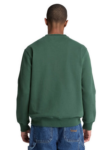 Timberland Established 1973 Embroidered Logo BB Crew Sweatshirt - Felpe Uomo - Verde