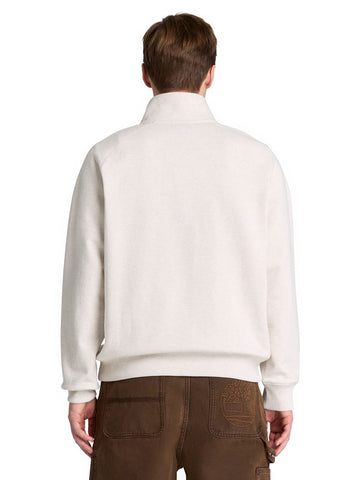 Timberland Exeter River Tree Embroidered Logo 1/4 Zip LB Sweatsh - Felpe Uomo - Lght Oatml Hthr