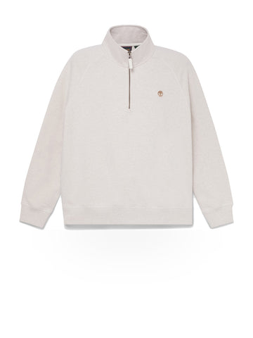 Timberland Exeter River Tree Embroidered Logo 1/4 Zip LB Sweatsh - Felpe Uomo - Lght Oatml Hthr
