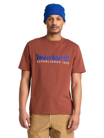 Timberland Established 1973 Ss Embroidered Tee - T-Shirt Uomo - Brownout