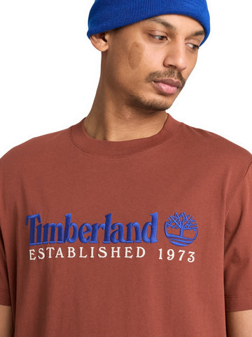 Timberland Established 1973 Ss Embroidered Tee - T-Shirt Uomo - Brownout
