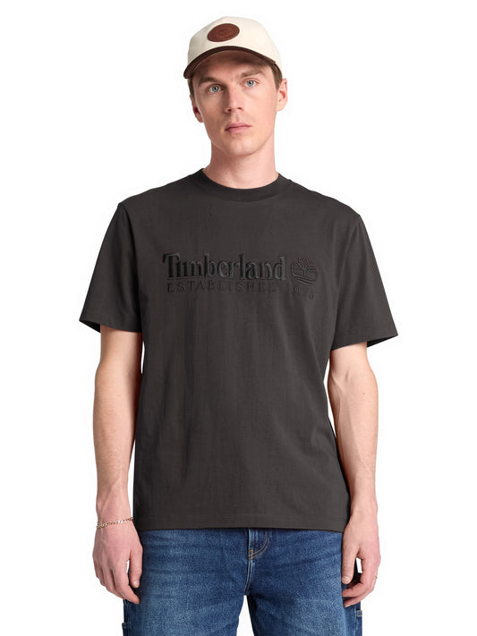 Timberland Established 1973 Ss Embroidered Tee - T-Shirt Uomo - Vintage Black