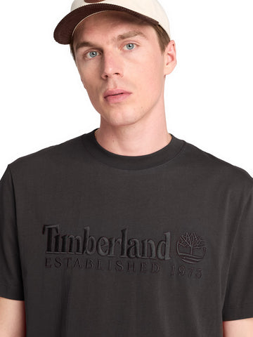Timberland Established 1973 Ss Embroidered Tee - T-Shirt Uomo - Vintage Black
