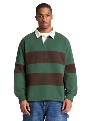 Timberland Long Sleeve Rugby Polo - Felpe Uomo - Sycamore-Mole