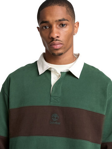 Timberland Long Sleeve Rugby Polo - Felpe Uomo - Sycamore-Mole