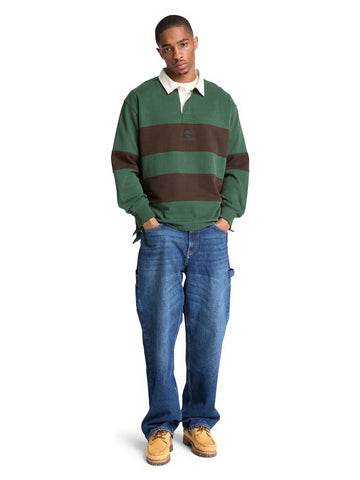 Timberland Long Sleeve Rugby Polo - Felpe Uomo - Sycamore-Mole