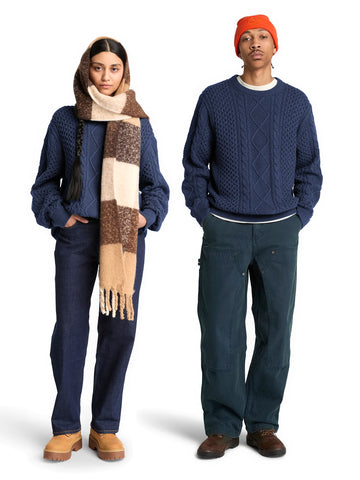 Timberland Phillips Brook Cable Sweater - Maglieria Uomo - Blu