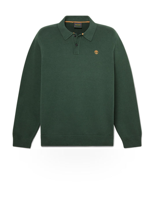 Timberland Williams River Cotton Polo Sweater - T-Shirt Uomo - Verde