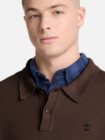 Timberland Williams River Cotton Polo Sweater - T-Shirt Uomo - Mole