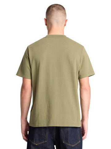 Timberland Leather Badge Hw Ss Tee - T-Shirt Uomo - Deep Lichen Grn