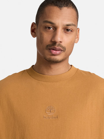 Timberland Shorewood Heavyweight SS Tee - T-Shirt Uomo - Wheat Boot