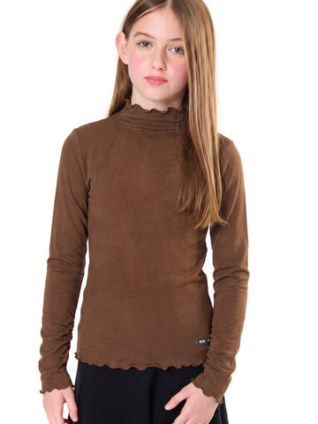 ToBeToo T-Shirt Ragazza - T-Shirt Bambina - Cioccolato