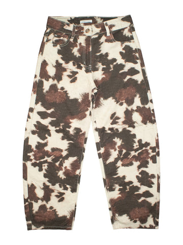 ToBeToo Pantalone Effetto Mucca Ragazza - Pantaloni Bambina - Fantasia