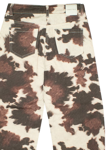 ToBeToo Pantalone Effetto Mucca Ragazza - Pantaloni Bambina - Fantasia