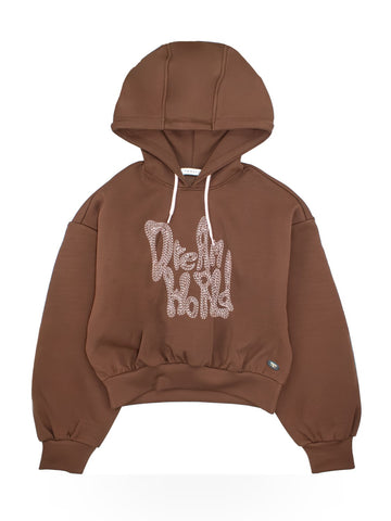 ToBeToo Felpa C/cappuccio Ragazza - Felpe Bambina - Cioccolato