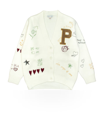 ToBeToo Cardigan Ragazza - Maglieria Bambina - Latte
