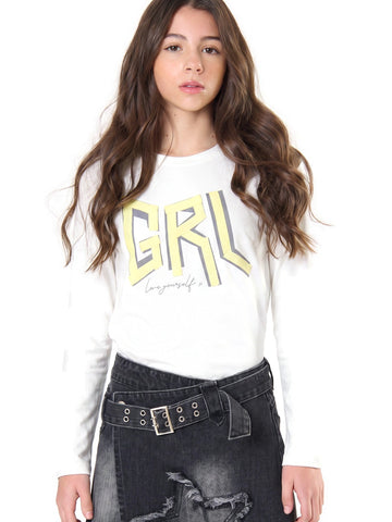 ToBeToo T-Shirt Ragazza - T-Shirt Bambina - Latte