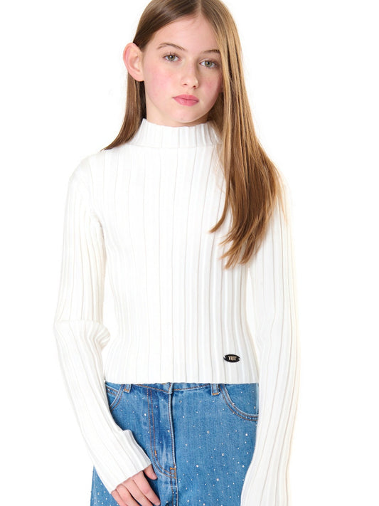 ToBeToo Maglia Ragazza - Maglieria Bambina - Latte