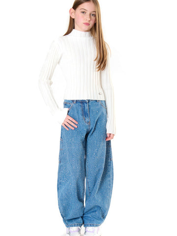 ToBeToo Pantalone Jeans Ragazza - Jeans Bambina - Jeans