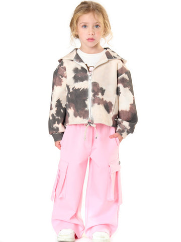ToBeToo Pantalone Con Tasconi Bambina - Pantaloni Bambina - Pink