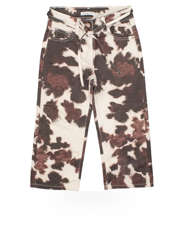 ToBeToo Pantalone Effetto Mucca Bambina - Pantaloni Bambina - Fantasia