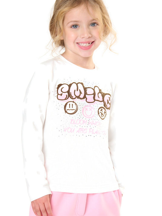 ToBeToo T-Shirt Bambina - Bianco