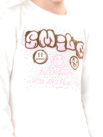 ToBeToo T-Shirt Bambina - Bianco