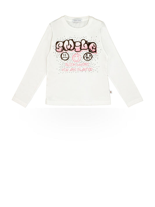 ToBeToo T-Shirt Bambina - Bianco