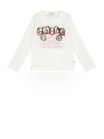 ToBeToo T-Shirt Bambina - Bianco