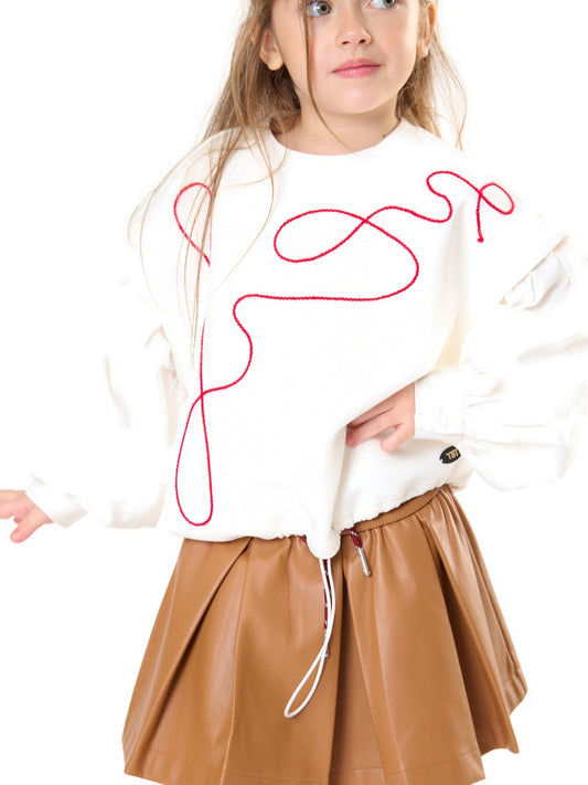 ToBeToo Gonna In Ecopelle Bambina - Gonne Bambina - Caramello
